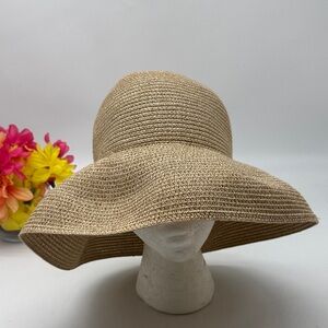 Betmar New York Elegant Tan Wide-Brimmed Hat